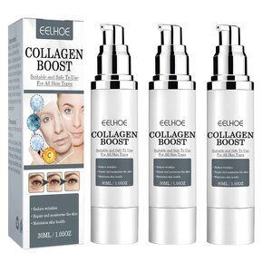 3Pcs EELHOE Collagen Boost Anti Aging Serum, EELHOE Anti-Wrinkle Cream, Voletas